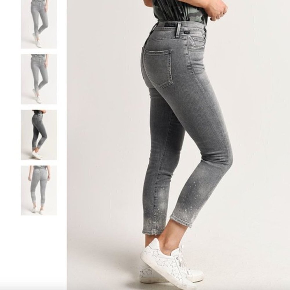 Citizens of Humanity Women's Rocket Crop High-Rise Skinny Jeans Salt Stone 24” - Picture 4 of 16